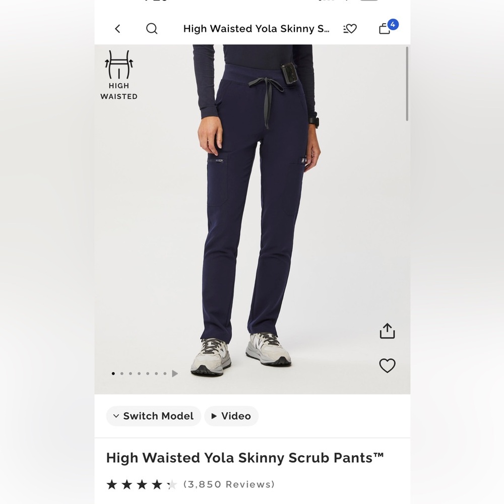 FIGS Technical Collection Scrub Pants -  Navy